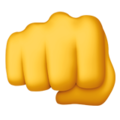 Fisted Hand apple emoji