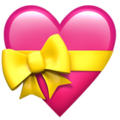 Heart Ribbon emoji apple