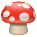Mushroom emoji apple