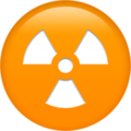 Radioactive apple emoji