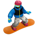 Snowboarder apple emoji