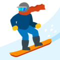 Snowboarder google emoji