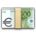 Emoji 100 Euro apple