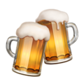 Beer Mugs emoji apple