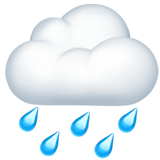 Emoji Cloud with Rain apple