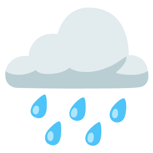 Emoji Cloud with Rain google
