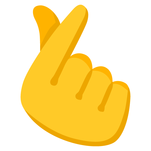 Emoji Hand with Index Finger and Thumb Crossed google