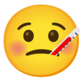 Face with Thermometer emoji google