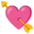 Heart with Arrow Google emoji