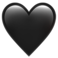 Heart Black emoji apple