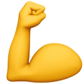 Muscle apple emoji