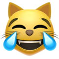 Laughing Cat emoji apple