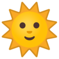 Smiling Sun Emoji Google